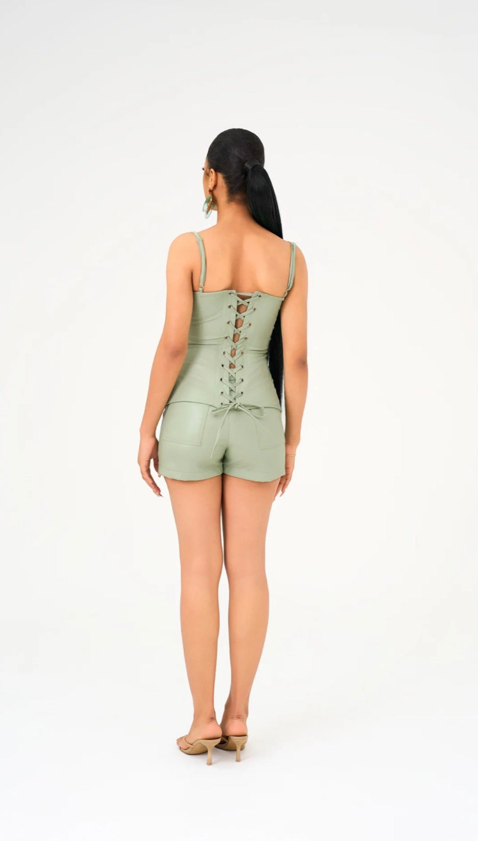 SAGE SIREN CORSET SHORT SET