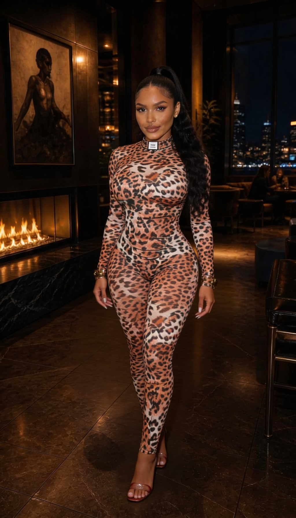 FIERCE AFFAIR LEOPARD CATSUIT