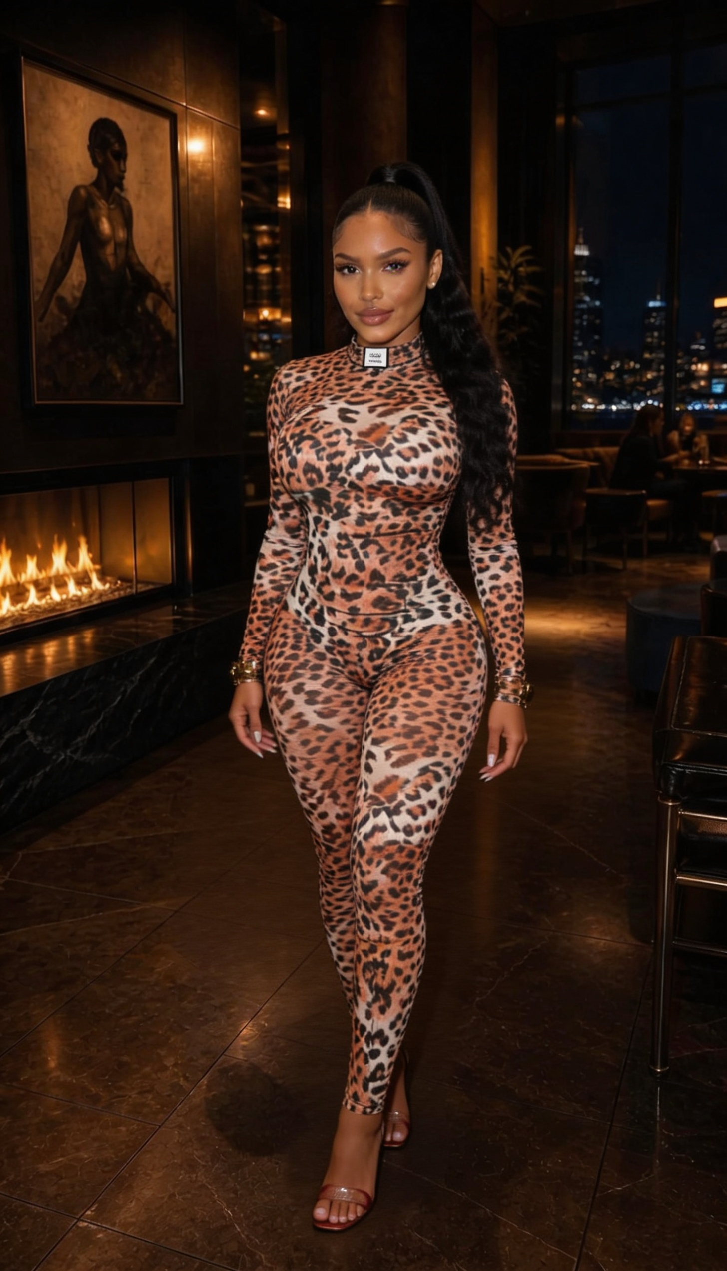 FIERCE AFFAIR LEOPARD CATSUIT